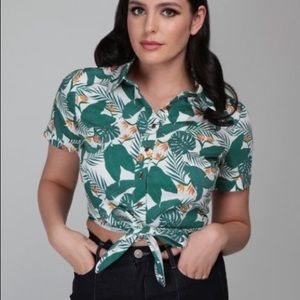 Collectif Mainline Sammy Bird of Paradise Blouse
